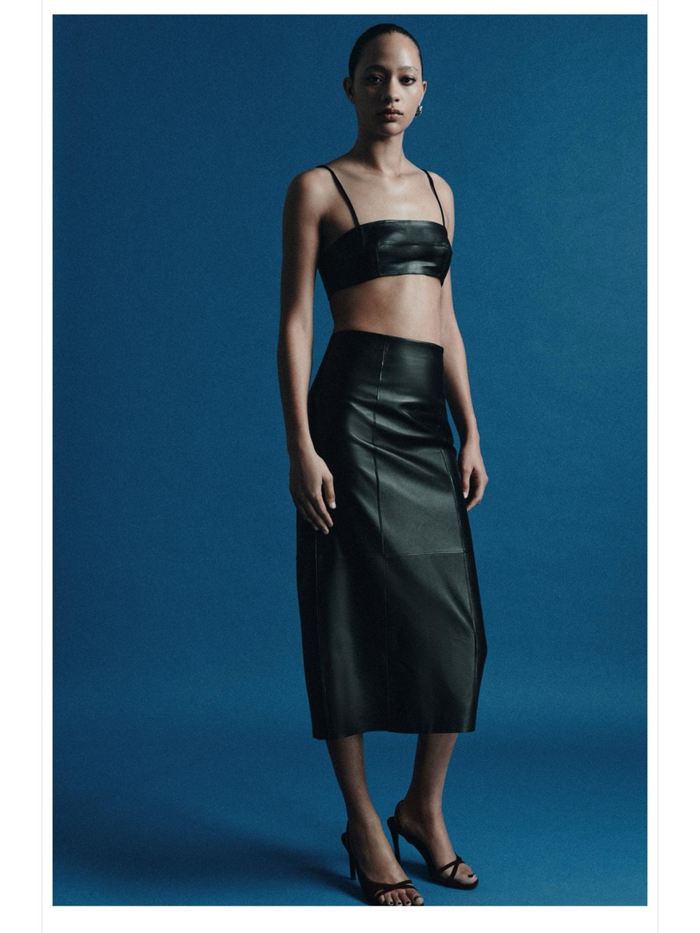ZARA 100% LEATHER SKIRT ZW COLLECTION LIMITED EDITION